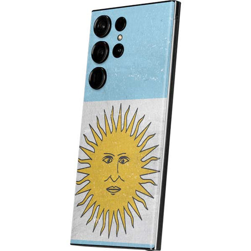 Argentina Flag Distressed Galaxy Skins